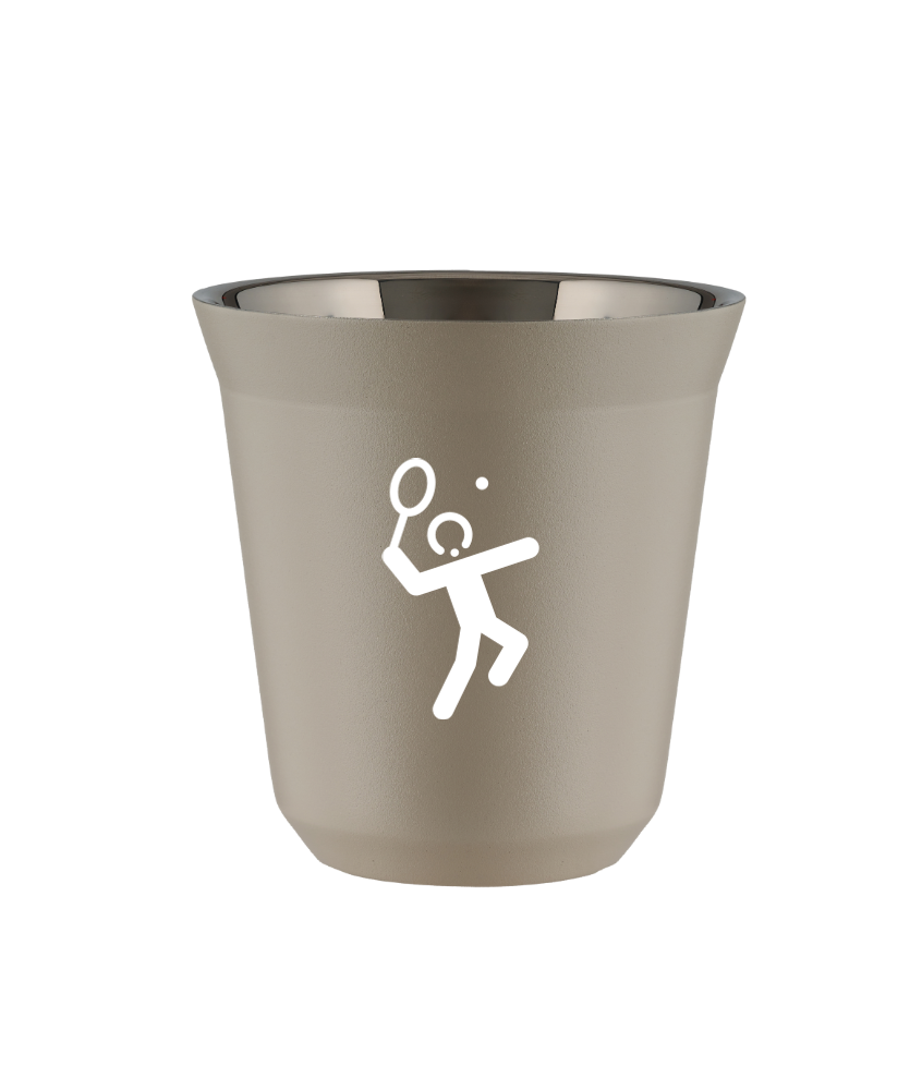 Tasse 240 ml BEIGE "Tennis 2 (blanc)"