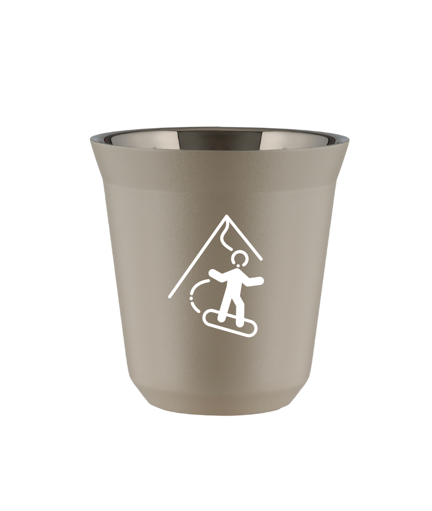 Tasse 240 ml BEIGE "Snowboard (blanc)"