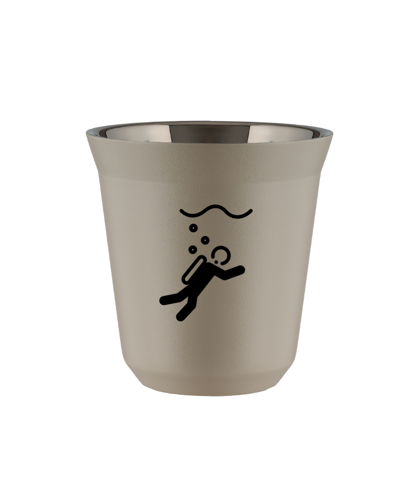 Tasse 240 ml BEIGE "Plongée (noir)" Tasse 240 ml BEIGE "Plongée (noir)"