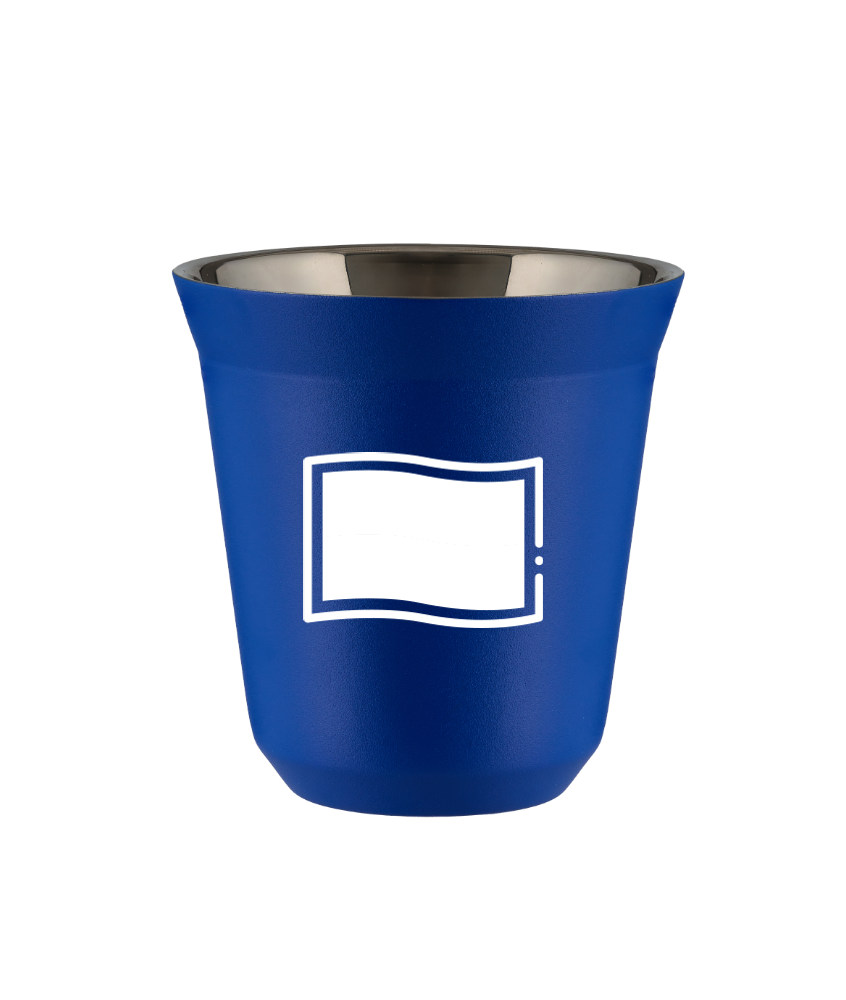 Tasse 80 ml BLEU "Drapeau polonais (blanc)"