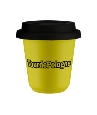 Tasse 240 ml TourDePologne , avec couvercle noir Tasse 240 ml TourDePologne , avec couvercle noir