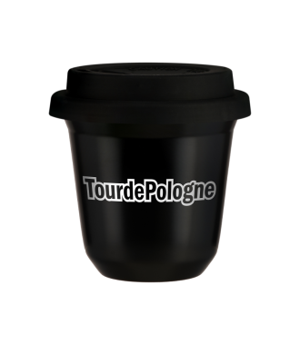 Tasse 240 ml TourDePologne , avec couvercle noir Tasse 240 ml TourDePologne , avec couvercle noir