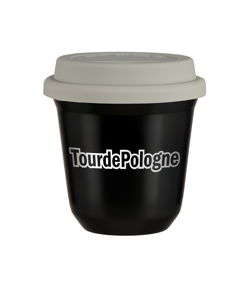 Tasse 240 ml TourDePologne , avec couvercle blanc Tasse 240 ml TourDePologne , avec couvercle blanc