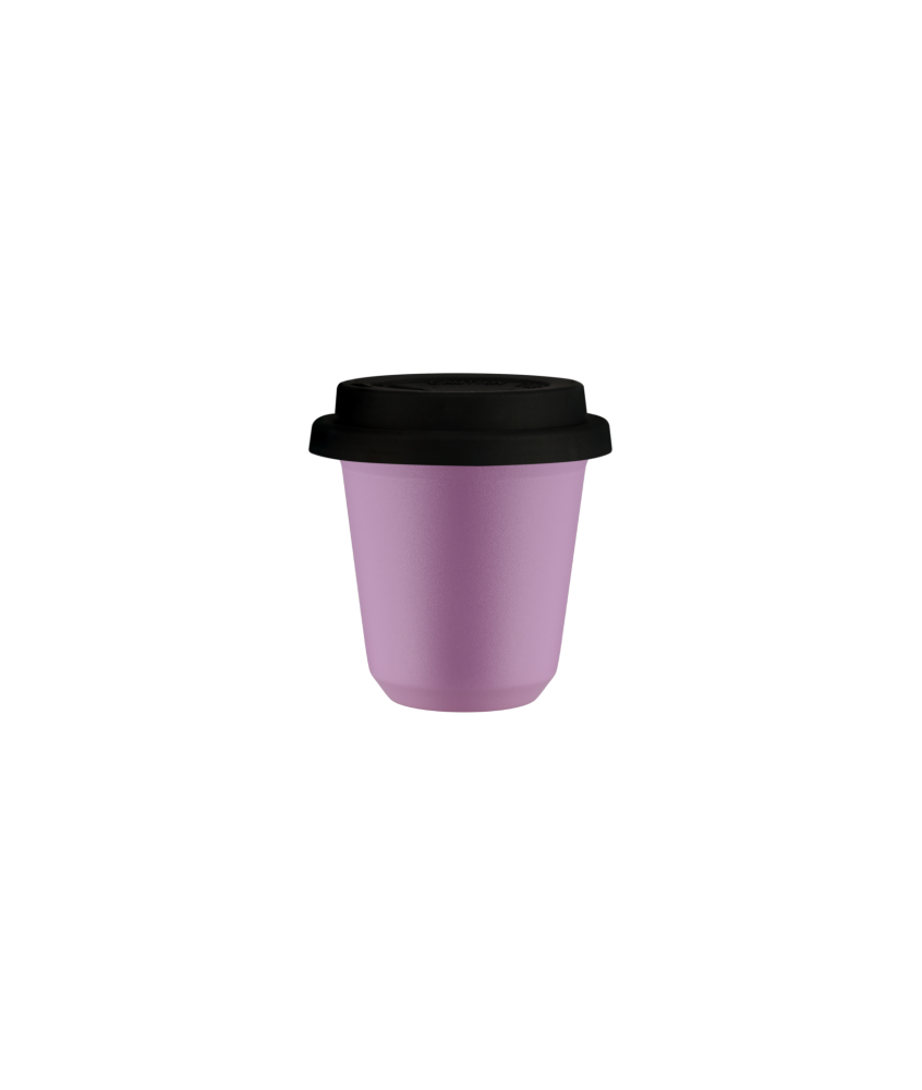 Tasse 80 ml LILAS, avec couvercle blanc