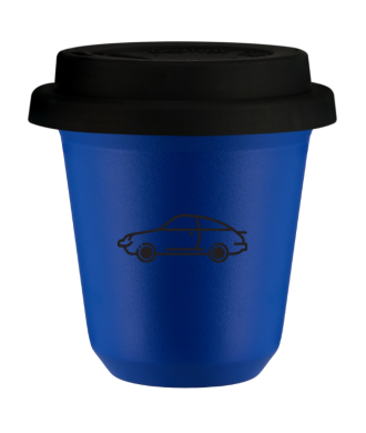 Tasse 80 ml BLEU "Voiture", avec couvercle noir Tasse 80 ml BLEU "Voiture", avec couvercle noir
