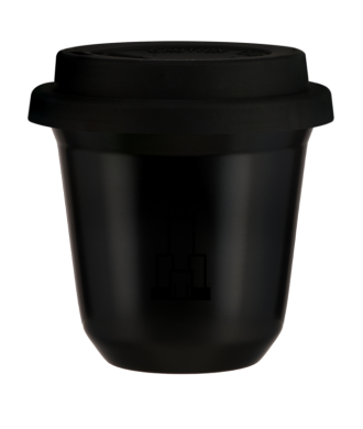 Tasse 80 ml NOIR "Pałac kultury i nauki (noir)", avec couvercle noir Tasse 80 ml NOIR "Pałac kultury i nauki (noir)", avec couvercle noir