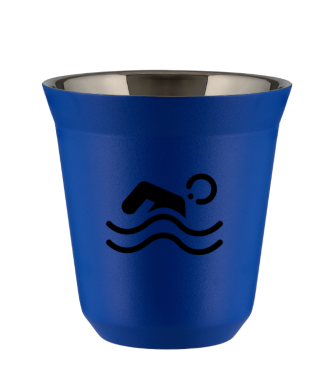 Tasse 80 ml BLEU "Natation (noir)" Tasse 80 ml BLEU "Natation (noir)"