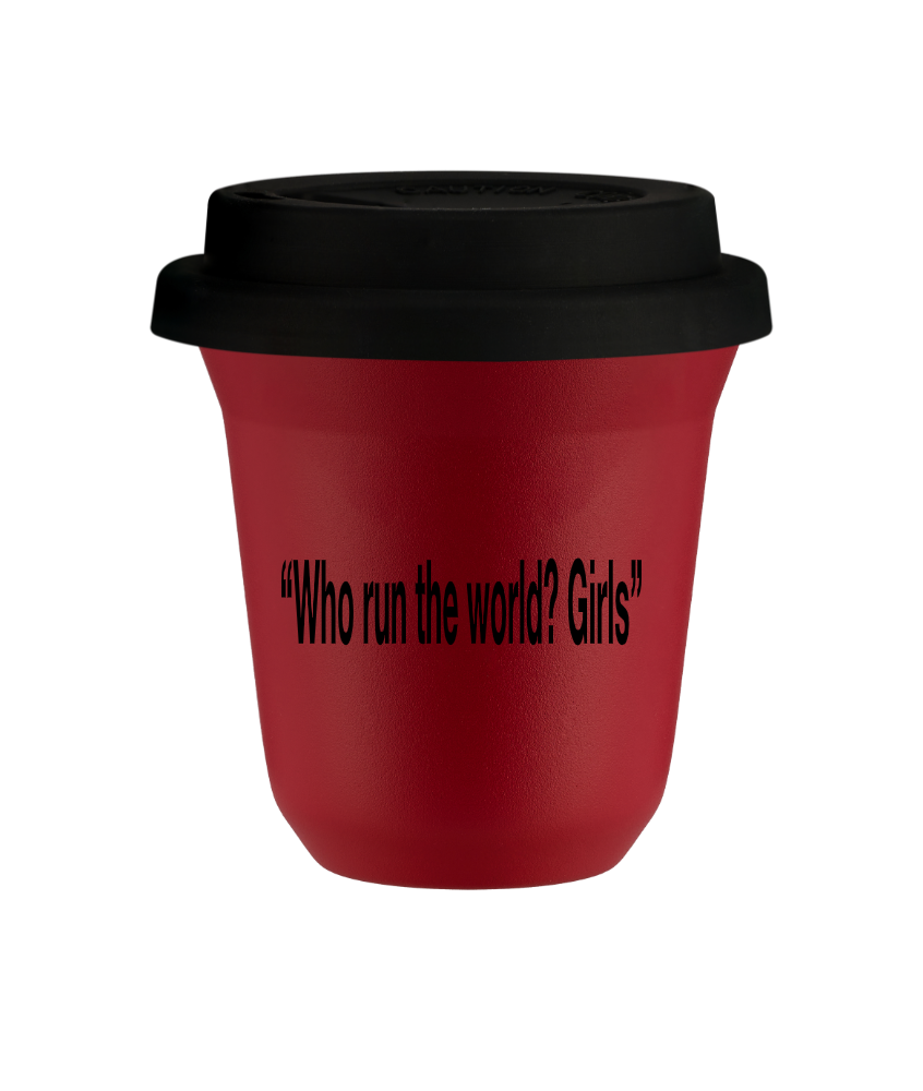 Tasse 240 ml ROUGE, avec couvercle noir Tasse 240 ml ROUGE, avec couvercle noir