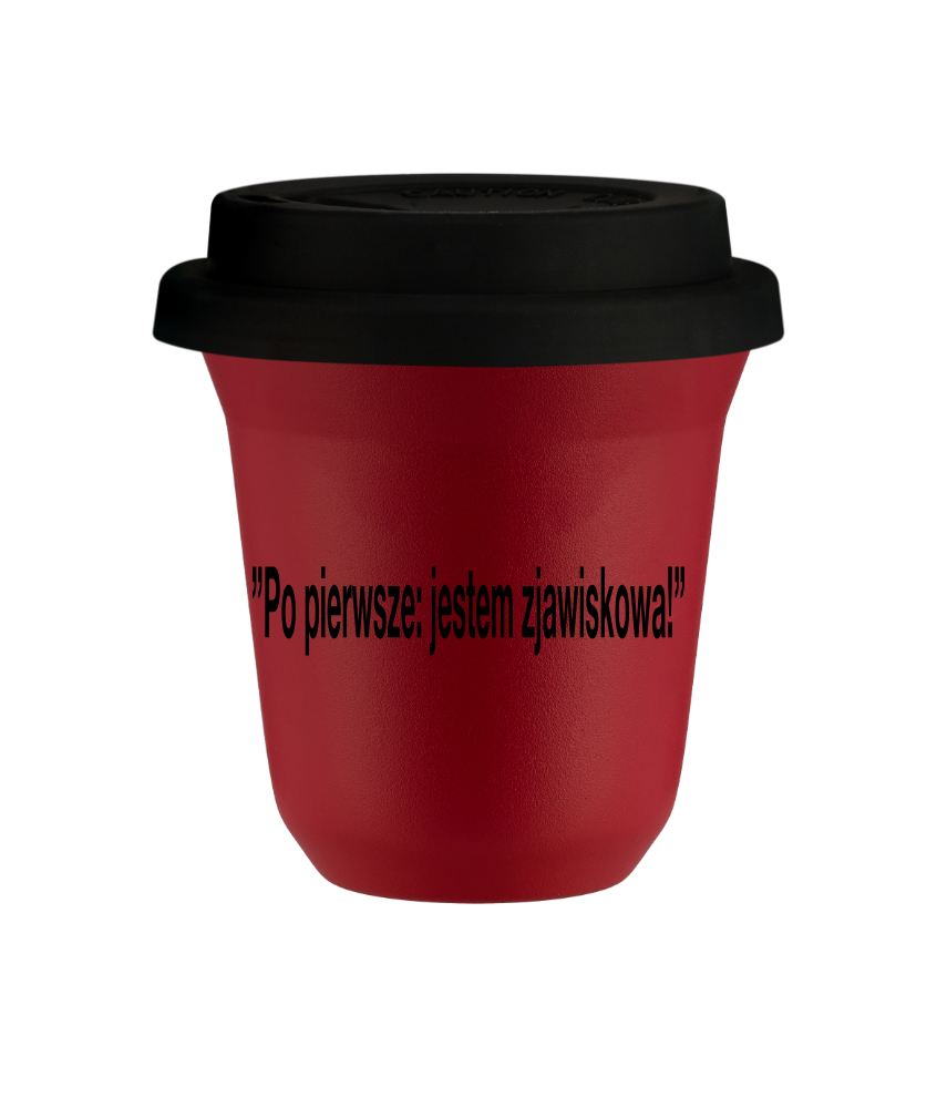 Tasse 80 ml ROUGE, avec couvercle noir Tasse 80 ml ROUGE, avec couvercle noir