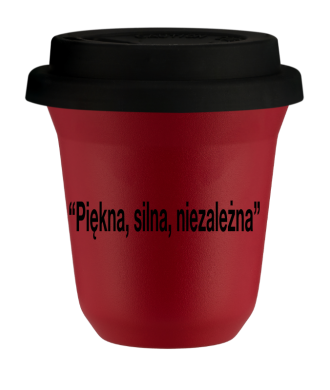 Tasse 240 ml ROUGE, avec couvercle noir Tasse 240 ml ROUGE, avec couvercle noir