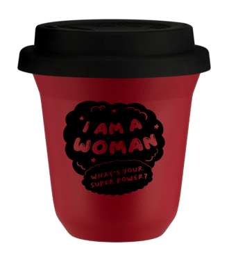 Tasse 80 ml ROUGE, avec couvercle noir Tasse 80 ml ROUGE, avec couvercle noir