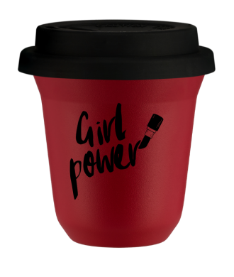 Tasse 150 ml ROUGE, avec couvercle noir Tasse 150 ml ROUGE, avec couvercle noir