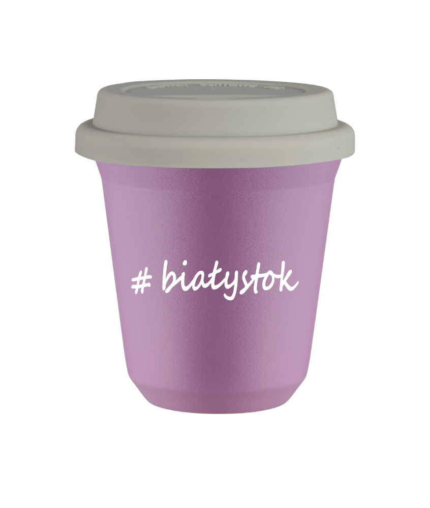 Tasse 80 ml LILAS "Białystok", avec couvercle blanc Tasse 80 ml LILAS "Białystok", avec couvercle blanc