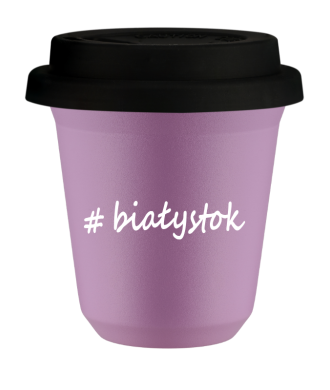 Tasse 80 ml LILAS "Białystok", avec couvercle noir Tasse 80 ml LILAS "Białystok", avec couvercle noir
