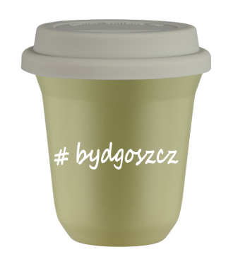 Tasse 240 ml PISTACHE "Bydgoszcz", avec couvercle blanc Tasse 240 ml PISTACHE "Bydgoszcz", avec couvercle blanc