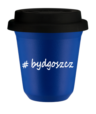 Tasse 150 ml BLEU "Bydgoszcz", avec couvercle noir Tasse 150 ml BLEU "Bydgoszcz", avec couvercle noir