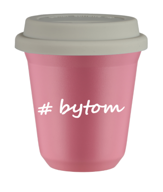Tasse 240 ml ROSE "Bytom", avec couvercle blanc Tasse 240 ml ROSE "Bytom", avec couvercle blanc