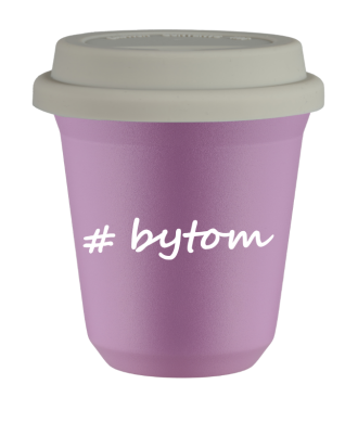 Tasse 150 ml LILAS "Bytom", avec couvercle blanc Tasse 150 ml LILAS "Bytom", avec couvercle blanc