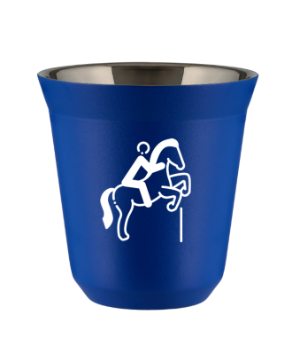 Tasse 80 ml BLEU "Équitation 1 (blanc)" Tasse 80 ml BLEU "Équitation 1 (blanc)"