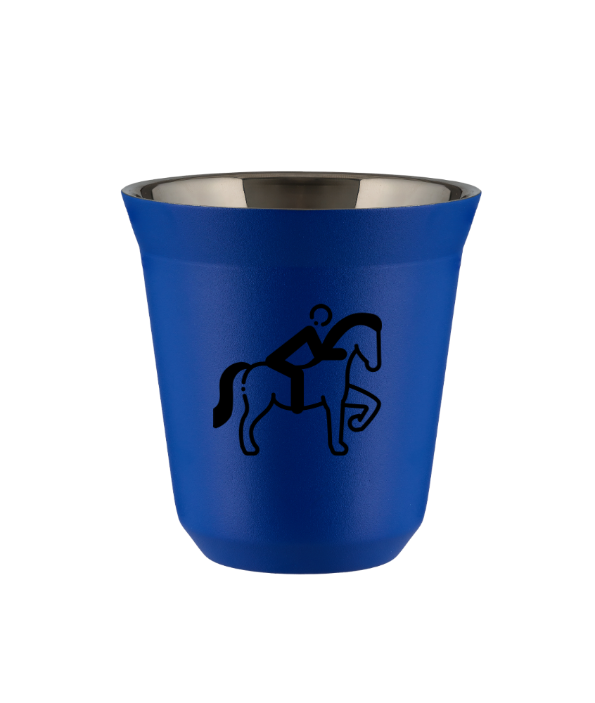 Tasse 80 ml BLEU "Équitation 2" Tasse 80 ml BLEU "Équitation 2"