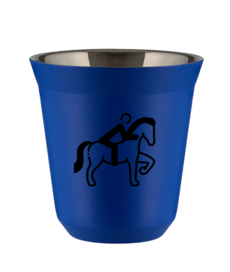 Tasse 80 ml BLEU "Équitation 2 (noir)" Tasse 80 ml BLEU "Équitation 2 (noir)"
