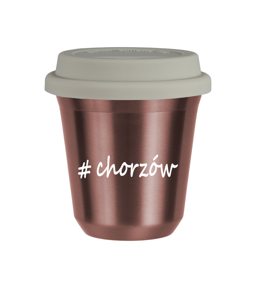 Tasse 80 ml OR ROSE "Chorzów", avec couvercle blanc Tasse 80 ml OR ROSE "Chorzów", avec couvercle blanc