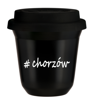 Tasse 150 ml NOIR "Chorzów", avec couvercle noir Tasse 150 ml NOIR "Chorzów", avec couvercle noir