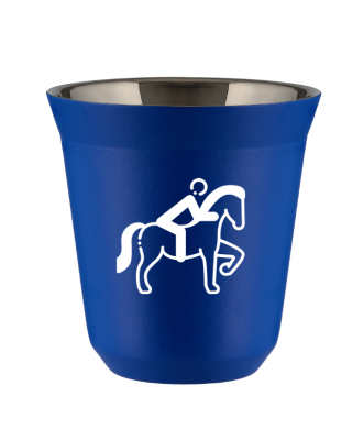 Tasse 80 ml BLEU "Équitation 2 (blanc)" Tasse 80 ml BLEU "Équitation 2 (blanc)"