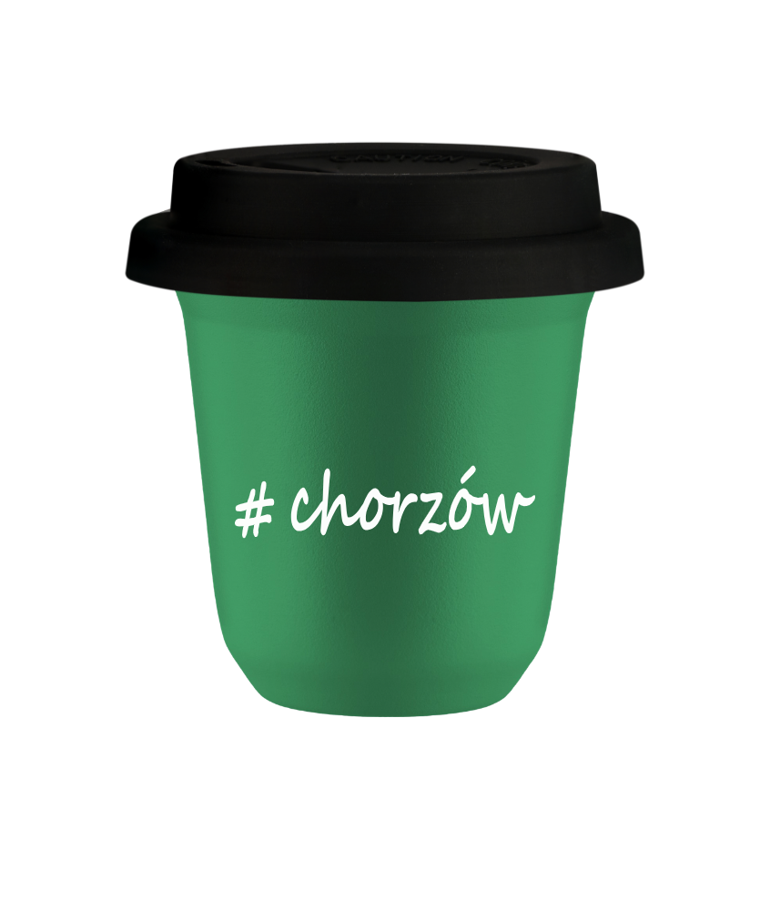 Tasse 80 ml VERT "Chorzów", avec couvercle noir Tasse 80 ml VERT "Chorzów", avec couvercle noir