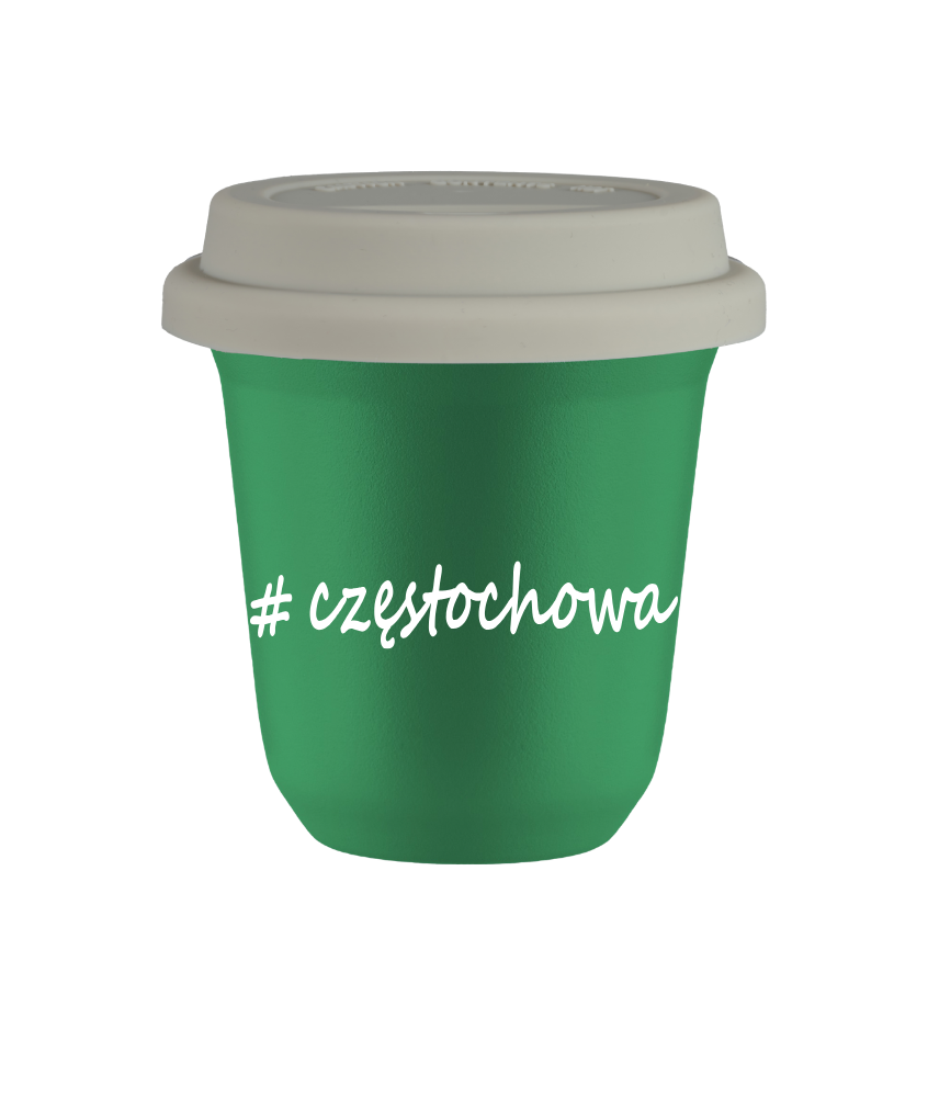 Tasse 150 ml VERT "Częstochowa", avec couvercle blanc Tasse 150 ml VERT "Częstochowa", avec couvercle blanc
