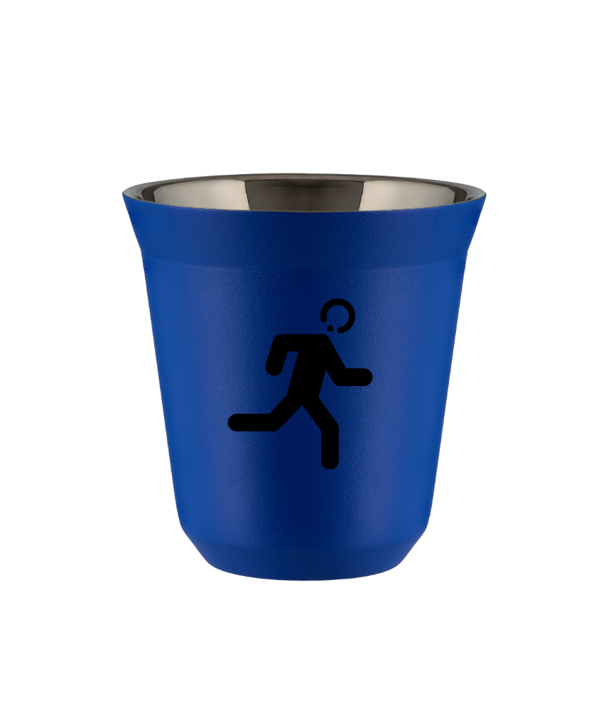 Tasse 80 ml BLEU "Coureur"