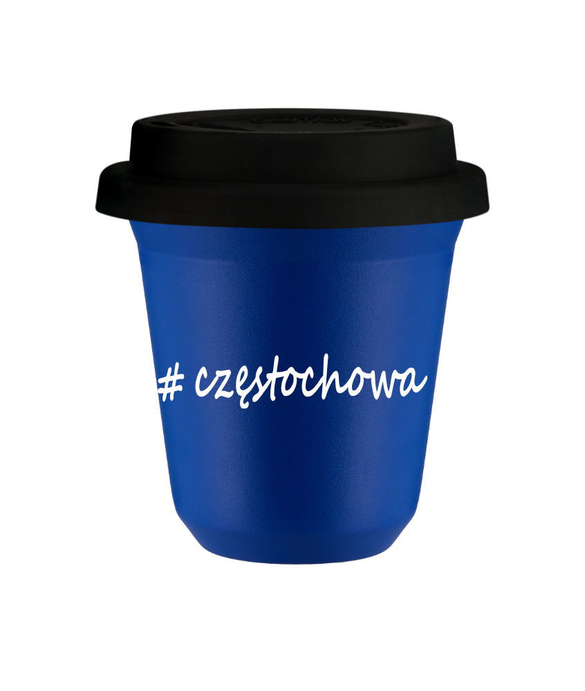 Tasse 150 ml BLEU "Częstochowa", avec couvercle noir Tasse 150 ml BLEU "Częstochowa", avec couvercle noir