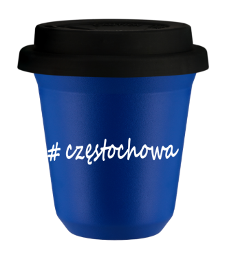 Tasse 240 ml BLEU "Częstochowa", avec couvercle noir Tasse 240 ml BLEU "Częstochowa", avec couvercle noir
