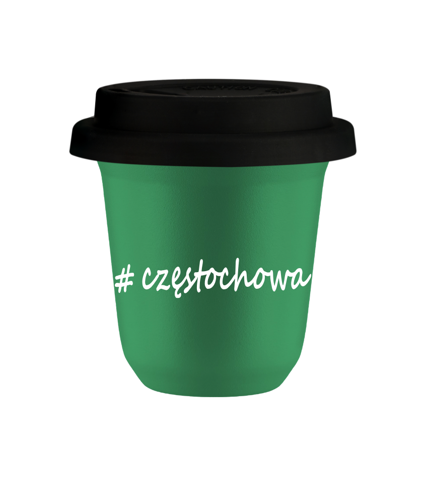 Tasse 240 ml VERT "Częstochowa", avec couvercle noir Tasse 240 ml VERT "Częstochowa", avec couvercle noir