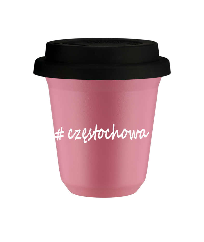 Tasse 240 ml ROSE "Częstochowa", avec couvercle noir Tasse 240 ml ROSE "Częstochowa", avec couvercle noir