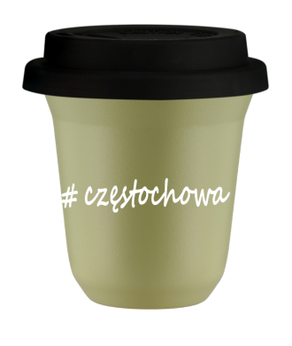 Tasse 80 ml PISTACHE "Częstochowa", avec couvercle noir Tasse 80 ml PISTACHE "Częstochowa", avec couvercle noir