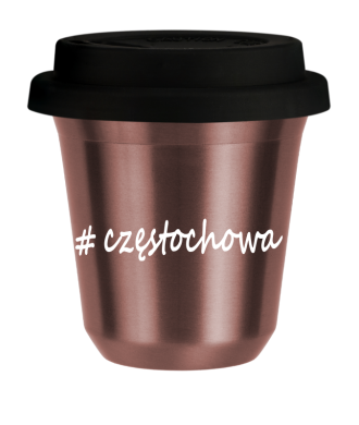 Tasse 240 ml OR ROSE "Częstochowa", avec couvercle noir Tasse 240 ml OR ROSE "Częstochowa", avec couvercle noir