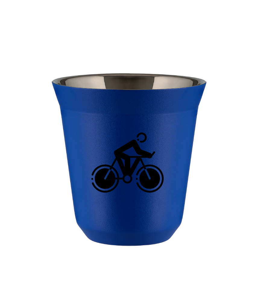 Tasse 80 ml BLEU "Cyclisme 2"