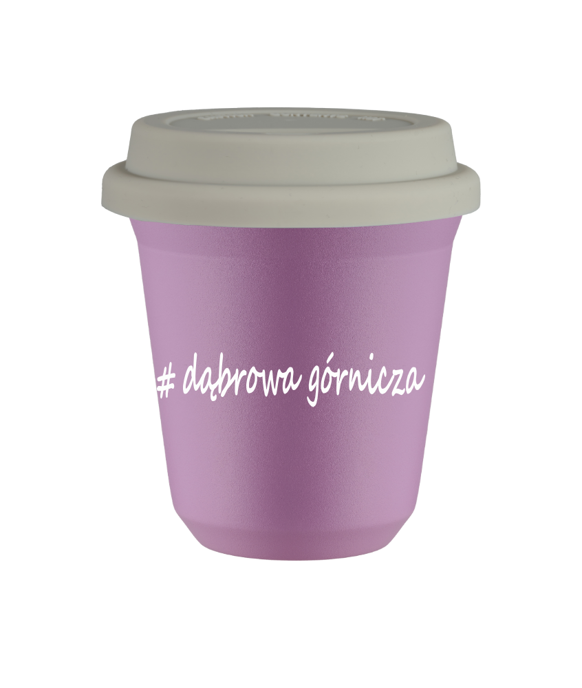 Tasse 80 ml LILAS "Dąbrowa Górnicza", avec couvercle blanc Tasse 80 ml LILAS "Dąbrowa Górnicza", avec couvercle blanc