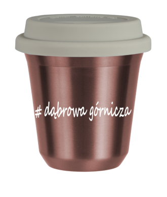 Tasse 240 ml OR ROSE "Dąbrowa Górnicza", avec couvercle blanc Tasse 240 ml OR ROSE "Dąbrowa Górnicza", avec couvercle blanc