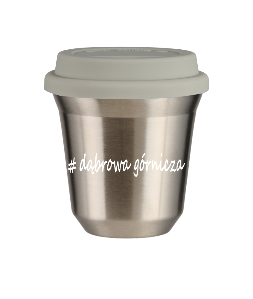 Tasse 240 ml ARGENT "Dąbrowa Górnicza", avec couvercle blanc Tasse 240 ml ARGENT "Dąbrowa Górnicza", avec couvercle blanc