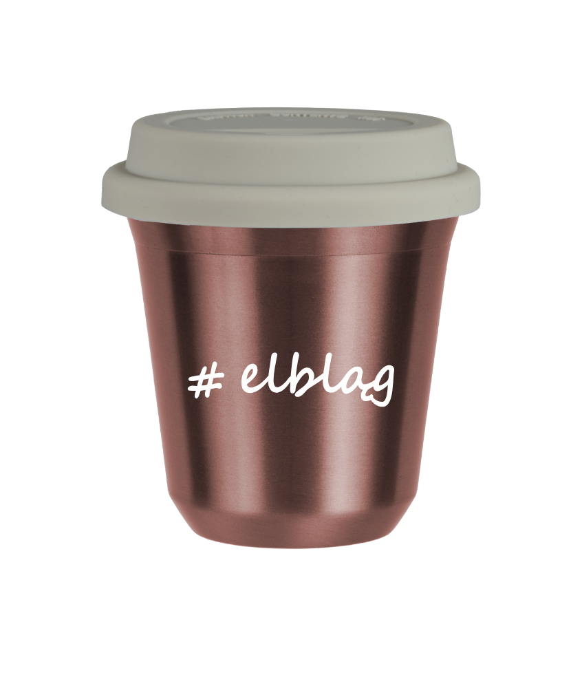 Tasse 80 ml OR ROSE "Elbląg", avec couvercle blanc