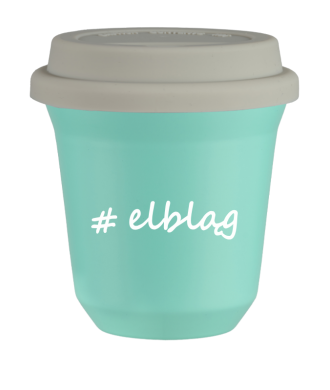 Tasse 240 ml TURQUOISE "Elbląg", avec couvercle blanc Tasse 240 ml TURQUOISE "Elbląg", avec couvercle blanc