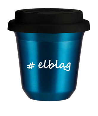 Tasse 80 ml BLEU MÉTALLIQUE "Elbląg", avec couvercle noir Tasse 80 ml BLEU MÉTALLIQUE "Elbląg", avec couvercle noir
