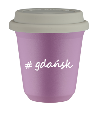 Tasse 240 ml LILAS "Gdańsk", avec couvercle blanc Tasse 240 ml LILAS "Gdańsk", avec couvercle blanc