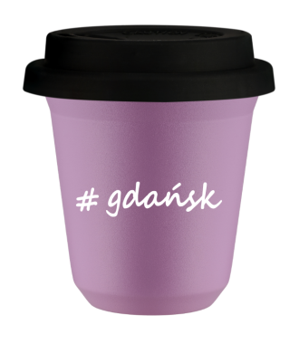 Tasse 150 ml LILAS "Gdańsk", avec couvercle noir Tasse 150 ml LILAS "Gdańsk", avec couvercle noir