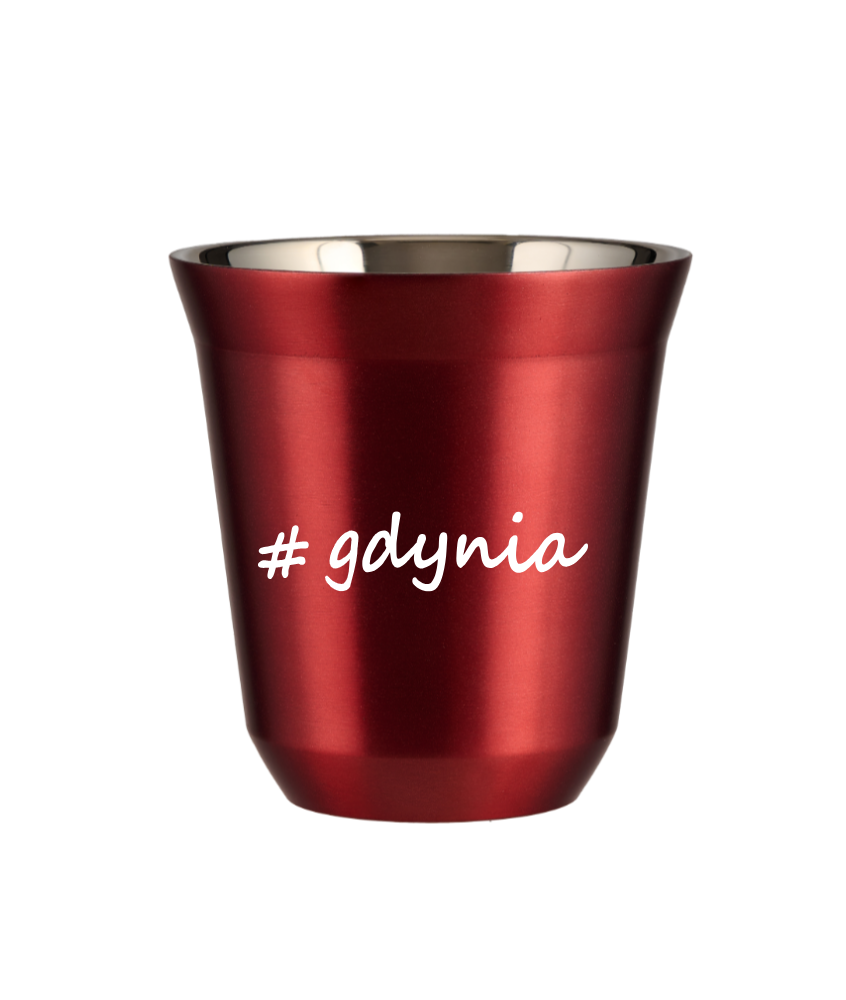 Tasse 240 ml ROUGE MÉTALLIQUE "Gdynia"