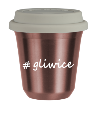 Tasse 150 ml OR ROSE "Gliwice", avec couvercle blanc Tasse 150 ml OR ROSE "Gliwice", avec couvercle blanc