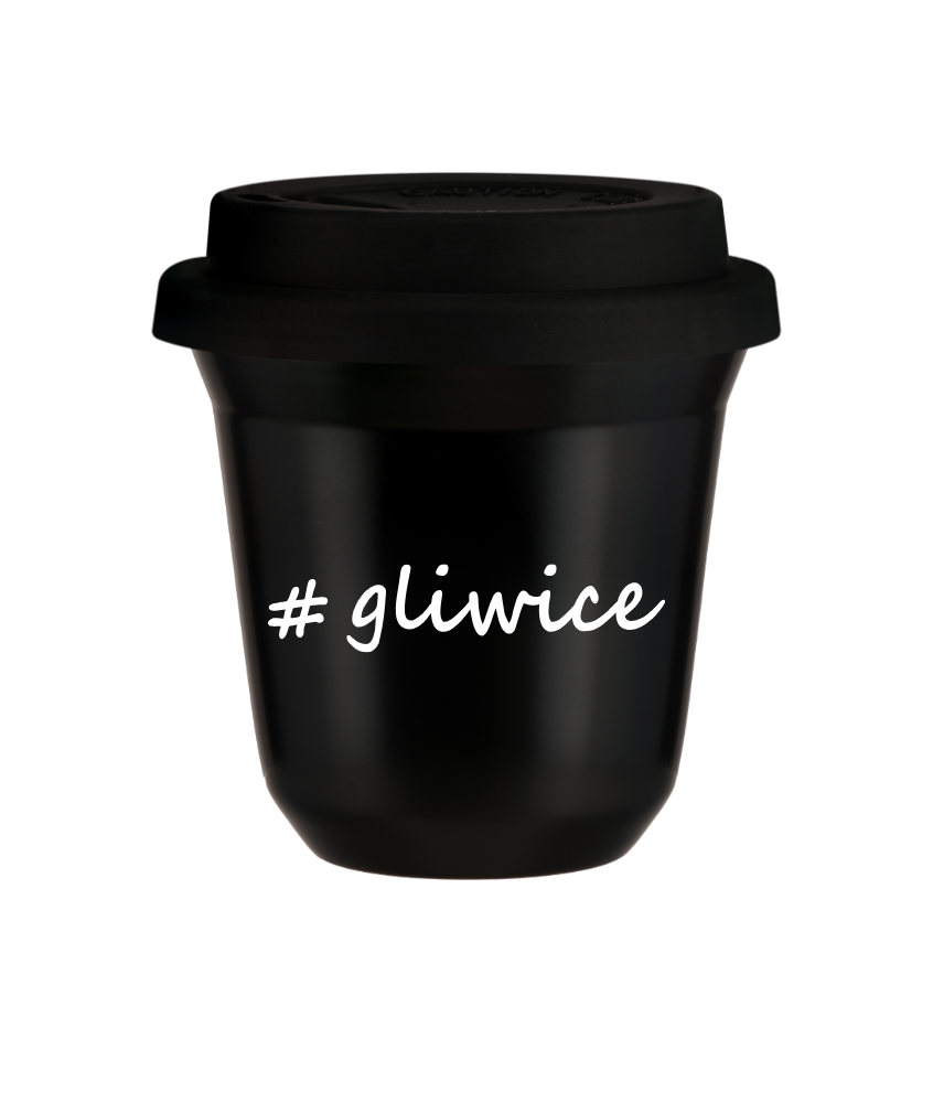 Tasse 80 ml NOIR "Gliwice", avec couvercle noir Tasse 80 ml NOIR "Gliwice", avec couvercle noir