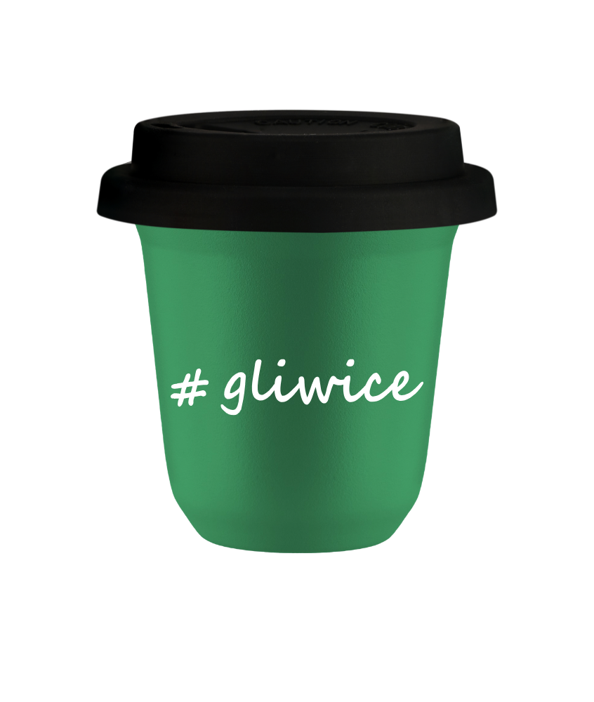 Tasse 150 ml VERT "Gliwice", avec couvercle noir Tasse 150 ml VERT "Gliwice", avec couvercle noir